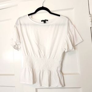 International Concepts White Cinched Blouse
